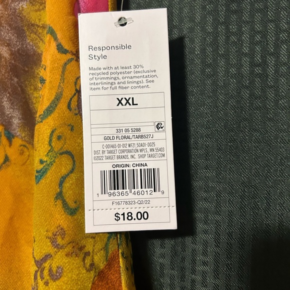 NEW Wild Fable- Target Brand Gold Floral Mini Skirt Women’s Size XXL - Picture 2 of 7